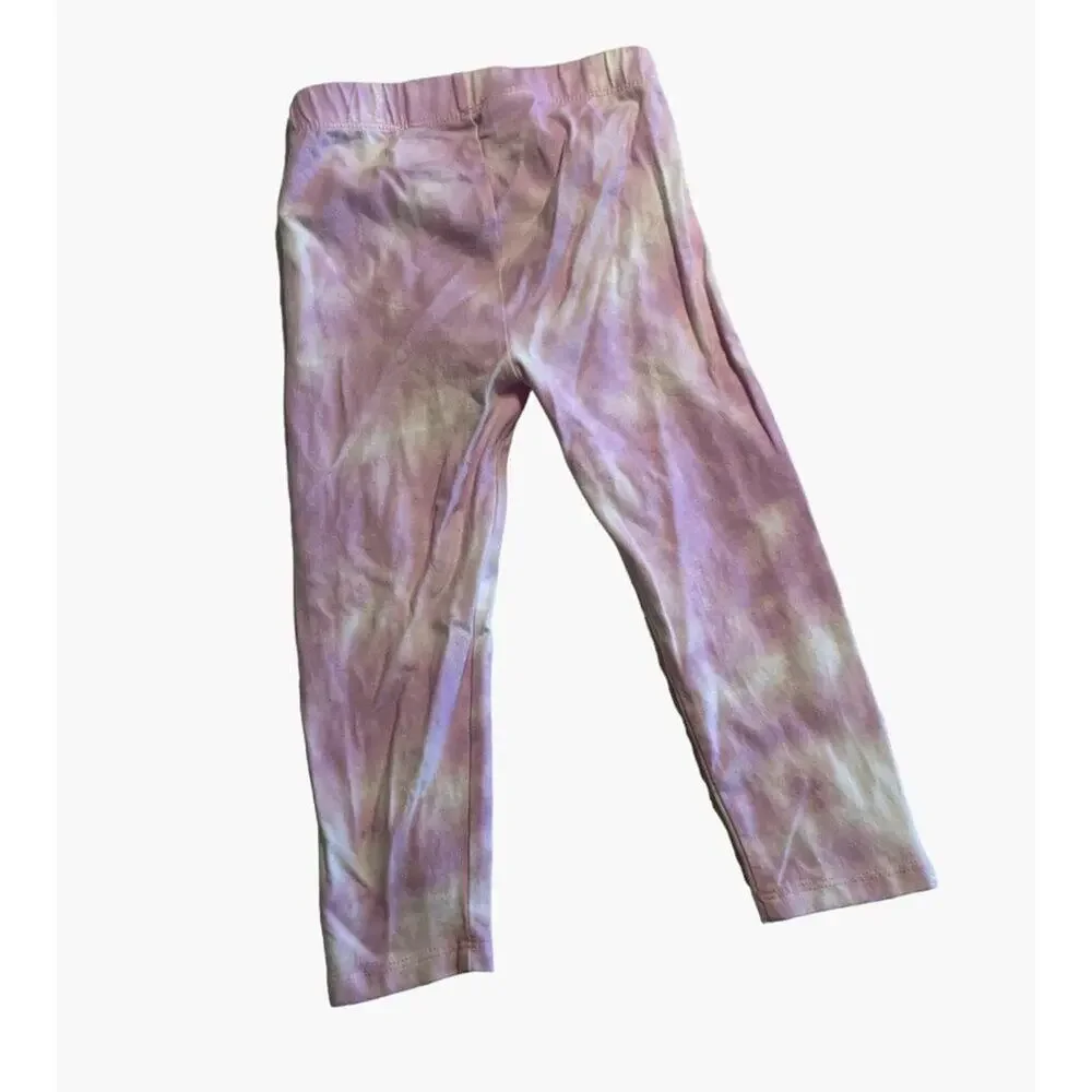 GAP Playtime Favorites Toddler Girls Size 2 Purple Tie Dye Outfit Set Cotton Pul